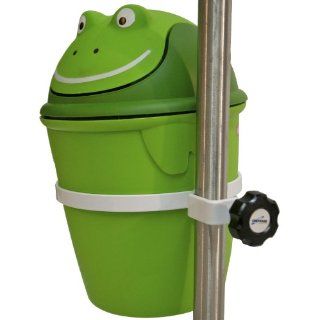 CENTiCARE C 850 PF U Lidded Frog Waste Basket with Universal Mounting Bracket and Knob, Green, 3.2 Gallons Capacity Science Lab Consumables