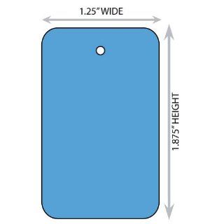 Small (1.25" X 1.875") Blue Blank Merchandise Tag. Case of 2, 000 Tags.  Blank Labeling Tags 