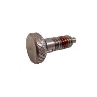 LRSS Series Stainless Steel Lock Out Type Hand Retractable Spring Plunger with Knurled Handle, with Patch, 1/2" 13 Thread Size, 0.875" Thread Length Metalworking Workholding