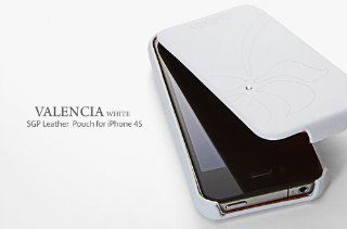 SGP iPhone 4S Leather Case Valencia Swarovski Series [White] Cell Phones & Accessories