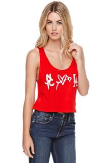 Womens Young & Reckless Tees & Tanks   Young & Reckless Cassie NYC 2 LA Crop Tan