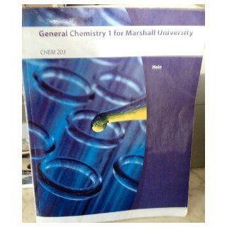 General Chemistry 1 for Marshall University (Introduction to General, Organic, and Biochemistry) 9781119938330 Books