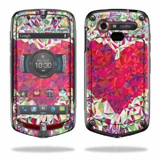 MightySkins Protective Vinyl Skin Decal Cover for Casio G'zOne Commando 4G LTE C811 GZ1 Verizon Cell Phone Sticker Skins Stained Heart Electronics