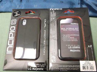 LG Incipio Optimus Silicone+ Polycarbonate Shell Black/Black US855 Majestic Cell Phones & Accessories