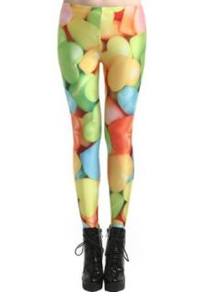 Romwe Women's All over Color Block Candies Print Dacron Leggings Colorful M Leggings Pants