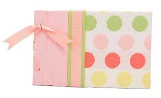 Molly West 2039 Hardbound 25 Paper Page Memory Album with Brocade Cover, Small, Pink Polkalots