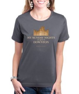 Ladies Tee  Sunday Night Is Spent At Downton  Licensed Downton Abbey T shirt Movie And Tv Fan T Shirts Clothing