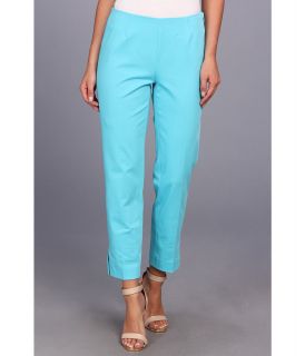Christin Michaels Carren Cropped Side Zip Pant Womens Casual Pants (Blue)