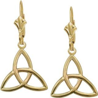 10 Karat Yellow Gold Trinity Knot Celtic Earrings Elite Jewels Jewelry
