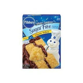 Pillsbury Moist Supreme Sugar Free Classic Yellow Premium Cake Mix (Pack of 2)  Grocery & Gourmet Food