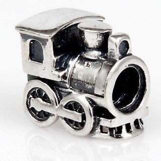 Everbling Choo Choo Train Authentic 925 Sterling Silver Solid Charm Fits Pandora Chamilia Biagi Troll Beads Europen Style Bracelets Jewelry