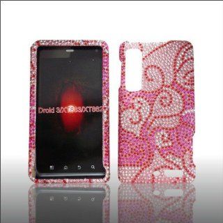 Motorola DROID X3/XT862 smartphone Rhinestone Bling Case Cell Phones & Accessories