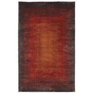 American Rug Craftsmen Shaggy Vibes Central Park Moraccan Red Rug (8 X 11)