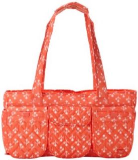 Lug Streetcar Short Tote Orchard Print, Peach Coral, One Size Clothing