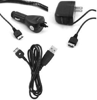 Samsung SGH A887 Solstice Accessory Bundle   Car Charger + OEM Home Travel AC Charger + USB Data Cable Automotive