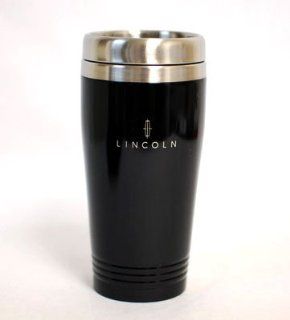 Lincoln Logo Official Travel Coffee Mug Cup Stainless Steel Black 16oz Automotive