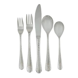 Ginkgo Shimmer 20 piece Stainless Steel Flatware Set