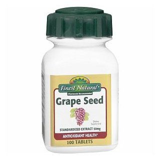 Finest Natural Grape Seed Standard Extract 50mg 100 Tablets Health & Personal Care