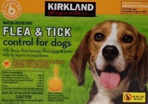 Kirkland Signature Water Resistant 6 Month Flea & Tick Control for Medium Dogs, 13 31 Lbs  Pet Flea Drops 
