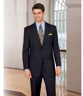 Executive 2 Button Wool Suit with Center Vent with Pleated Front Trousers JoS. A