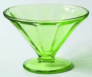Federal Glass  Feg6 Low Sherbet   Depression, Green, Fluted,Sherbets Only