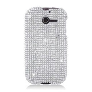 For Huawei Ascend Y M866 H866C FULL DIAMOND Case All Silver Cell Phones & Accessories
