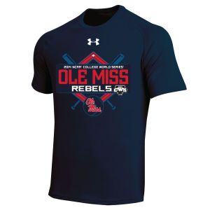 Mississippi Rebels Under Armour NCAA 2014 College World Series Bat Diamond Team T Shirt
