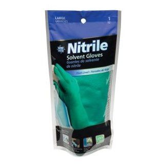 West Chester 00121 Nitrile Unsupported Flock Lined Glove, Work, Straight Cuff, 15 mil Thickness, 13" Length, Large, Green (Pack of 1 Pair) Gloves For Painting
