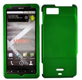 For Verizon Motorola Droid X2 MB870 Accessory   Green Rubber Hard Case Proctor Cover Cell Phones & Accessories