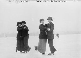early 1900s photo Fred Flake and Flo Coine; Frank Thompson and Mrs. Matheson g9   Photographs
