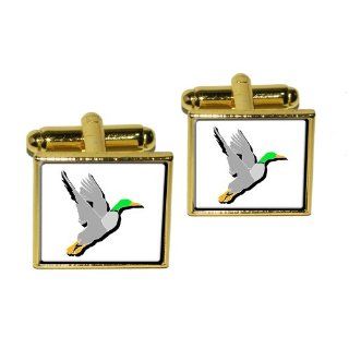 Duck Hunting   Hunter Square Cufflink Set   Gold   Other Products