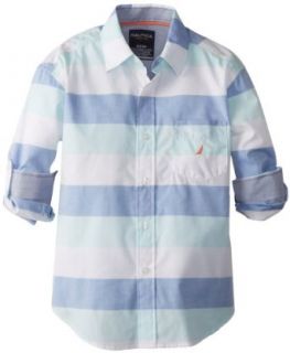 Nautica Boys 8 20 Long Sleeve Striped Woven Shirt Clothing