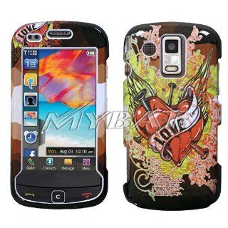 Snap On Protector Case for Verizon Samsung Rogue U960   Love Tattoo Cell Phones & Accessories