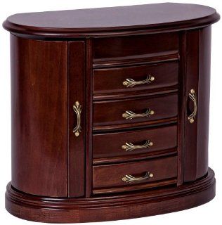 Heloise Wooden Jewelry Box (Walnut) (10.875"H x 13"W x 6.375"D)  