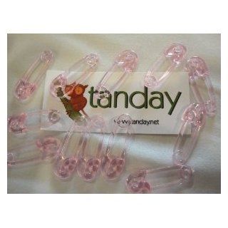 Tanday #8362 1 1/2" 12pcs Pink Safety Pin Favor for Baby Shower or Craft  Other Products  