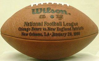 Super Bowl XX Official Game Football by Wilson   The First Year Issue   Chicago Bears vs. New England Patriots  Sports & Outdoors