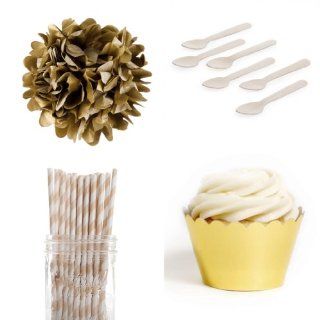 Dress My Cupcake Dessert Table Party Bundle, Mini, Gold Foil Food Decorating Tools Kitchen & Dining