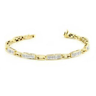 14k YELLOW GOLD WOMEN'S BRACELET LB 877 DIAMOND 2CT TW Jewelry