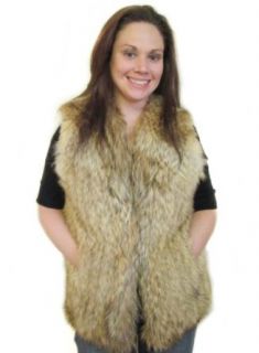 25" Coyote Full Skin Fur Vest Made in USA