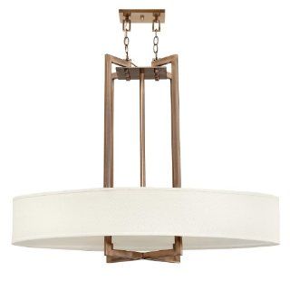 Hinkley Lighting 3208BR Brushed Bronze Hampton 27.5"H Four Light Chandelier from the Hampton Collection   Ceiling Pendant Fixtures  
