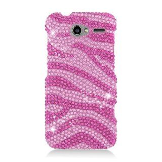 Eagle Cell PDMOTXT901S302 RingBling Brilliant Diamond Case for Motorola Electrify M XT901   Retail Packaging   Hot Pink Zebra Cell Phones & Accessories