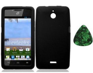For Huawei Valiant Y301 / Huawei Ascend Plus H881c / Huawei Ace Silicone Jelly Skin Cover Case Black + Free Green Stone Pry Tool Cell Phones & Accessories