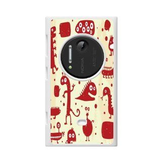 Monster Theme Hard Case For Nokia Lumia 1020 With Funny Cute Cartoon Red Animal Insect Earthworm Ant Centipede Subtropical Coconut Tree Pattern Cell Phones & Accessories