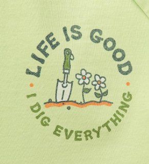 Life is good Women's Short Sleeve Crusher Tee, in Large, I Dig Everything   Sports Fan T Shirts