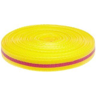 Brady 91173 150' Length, 3/4" Width, B 903 Polypropylene, Magenta And Yellow Color Woven Barricade Tape, Legend (Magenta And Yellow Horizontal Warning Stripes) Industrial Warning Signs