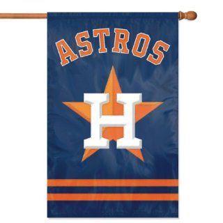 MLB Houston Astros Applique Banner Flag  Outdoor Flags  Sports & Outdoors