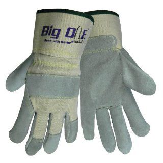 Global Glove 2100 Big Ole Leather Gunn Cut Premium Grade Glove with White Canvas Back and Washable Safety Cuff, Work, 2X Large (Case of 72)