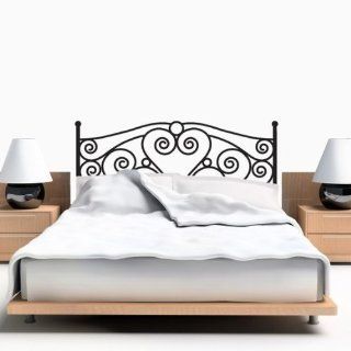 Scroll Headboard Wall Decal (Twin Size) Curly Bedroom Wall Decal Bed Room Home Wall Stcker Decals Decor Bedroom Room Vinyl Romoveralble 904 