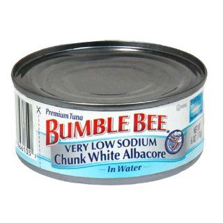 Bumble Bee Chunk White Albacore in Water, Very Low Sodium, 6 Ounce Cans (Pack of 24)  Tuna Seafood  Grocery & Gourmet Food