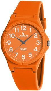 Laurens Women's VQ88J905Y Orange Colored Rubber Water Resistant Watch Watches